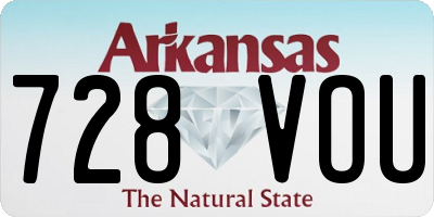 AR license plate 728VOU