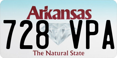 AR license plate 728VPA