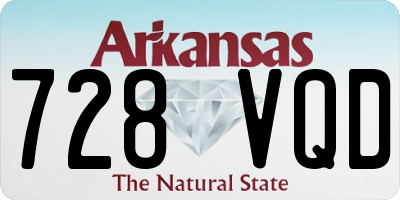 AR license plate 728VQD