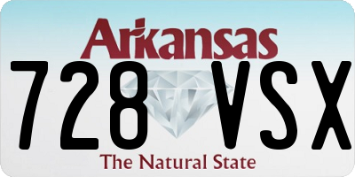 AR license plate 728VSX