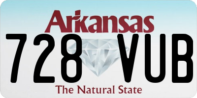 AR license plate 728VUB
