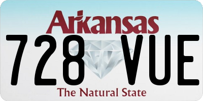 AR license plate 728VUE