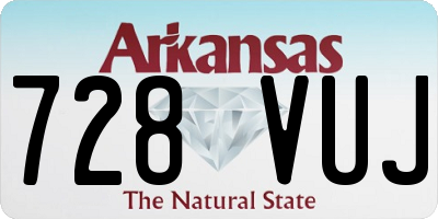 AR license plate 728VUJ