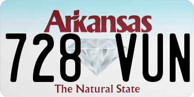 AR license plate 728VUN