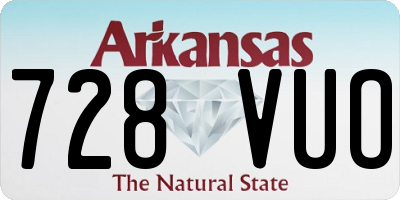 AR license plate 728VUO
