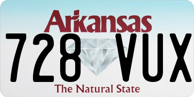 AR license plate 728VUX