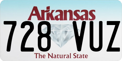 AR license plate 728VUZ