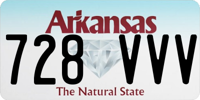 AR license plate 728VVV