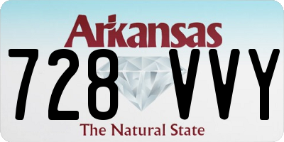 AR license plate 728VVY