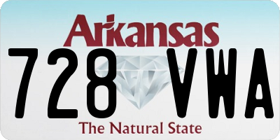 AR license plate 728VWA