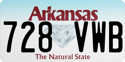 AR license plate 728VWB