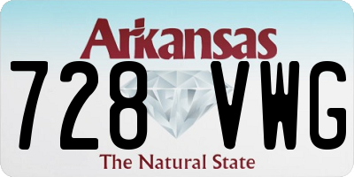 AR license plate 728VWG