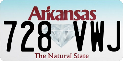 AR license plate 728VWJ
