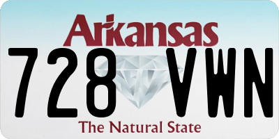 AR license plate 728VWN