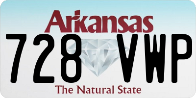 AR license plate 728VWP