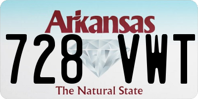 AR license plate 728VWT