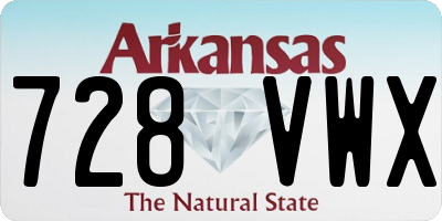AR license plate 728VWX