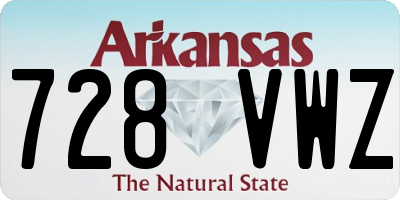 AR license plate 728VWZ