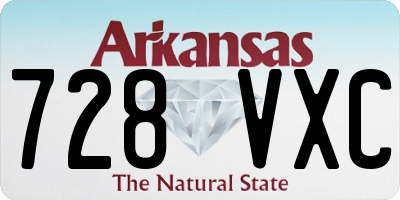 AR license plate 728VXC