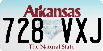 AR license plate 728VXJ