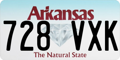 AR license plate 728VXK