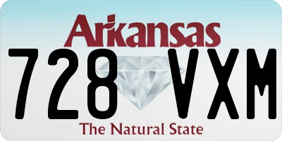 AR license plate 728VXM