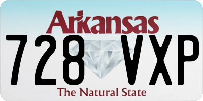 AR license plate 728VXP