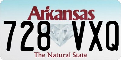 AR license plate 728VXQ
