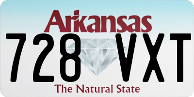 AR license plate 728VXT