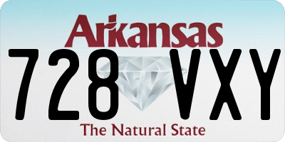 AR license plate 728VXY