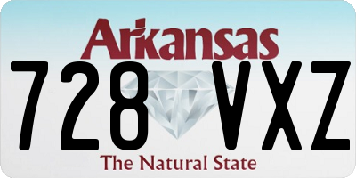 AR license plate 728VXZ