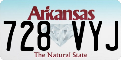 AR license plate 728VYJ
