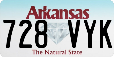 AR license plate 728VYK
