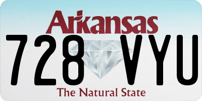 AR license plate 728VYU