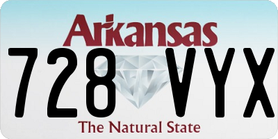 AR license plate 728VYX