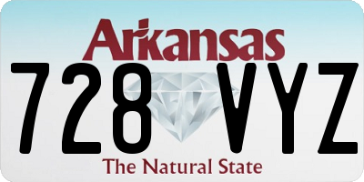 AR license plate 728VYZ