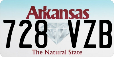 AR license plate 728VZB