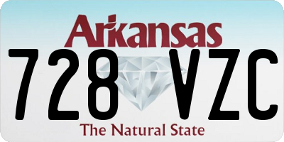 AR license plate 728VZC