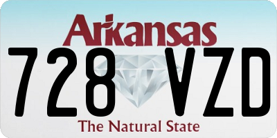 AR license plate 728VZD