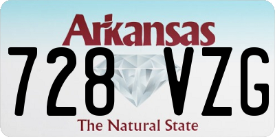 AR license plate 728VZG