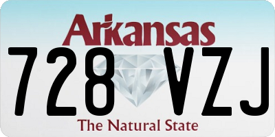 AR license plate 728VZJ