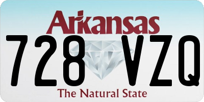 AR license plate 728VZQ