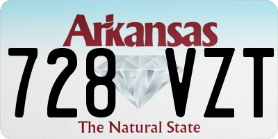 AR license plate 728VZT