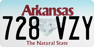 AR license plate 728VZY