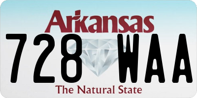 AR license plate 728WAA