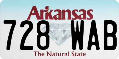 AR license plate 728WAB