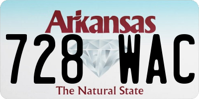AR license plate 728WAC