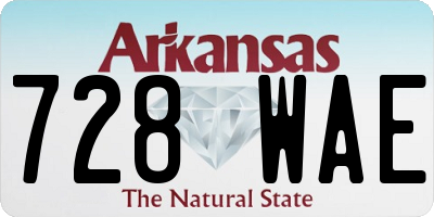AR license plate 728WAE