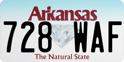 AR license plate 728WAF