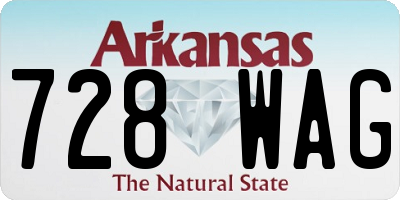 AR license plate 728WAG